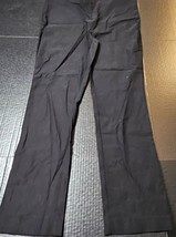 So Slimming By Chicos Black Flat Front Pants Pull On Womens Regular Size 10 - $16.33