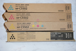New OEM Ricoh MPC5502,C5502A,C4502,4502A CMYK Toner Set 841752,53,54,842477 - £182.56 GBP