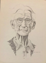 William L. Wallace, Jr 1979 Art Print - Elderly Person 14X10” - $4.79