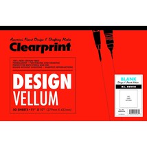 Clearprint 1000H Design Vellum Pad, 16 lb., 100% Cotton, 11 x 17 Inches,... - £40.64 GBP