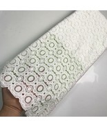 YQOINFKS Lace Fabric Embroidery Guipure Lace Cotton Fabric Dress White C... - $80.14