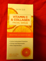 Skin 2.0 Vitamin C &amp; Collagen Facial Serum Smooths Skin - £27.29 GBP