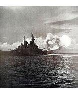 16 Inch Rockets Battleship Missouri Strike 1945 WW2 Photo Print Military... - €34,34 EUR