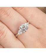 Hermoso anillo de compromiso de 2,40 quilates con diamante de talla... - £197.65 GBP