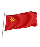 Flag of USSR ,Unique Design Print , Size - 3x5 Ft / 90x150 cm, Made in EU - $40.41 CAD