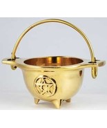 Small Brass with Pentagram Cauldron New - £35.62 GBP