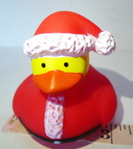 Rubber Duckie Santa Claus Bath Duck Toy Christmas Ducky Floats - £4.66 GBP