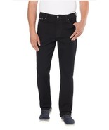Calvin Klein Mens Jeans Black Denim 5-Pocket Straight Fit Stretch Zip-Fly - $74.36 CAD