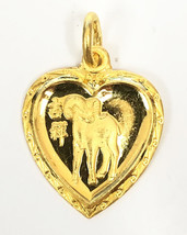 22k solid gold Chinese zodiac sigh sheep goat #52 - £294.70 GBP