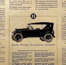 1922 Hupmobile Hupp Detroit XL Advertisement Automobilia Ephemera 14 x 1... - $18.50