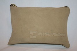 WESTERN AIRLINES Vintage Zipper In Flight Travel Bag Amenity Kit with It... - £23.53 GBP
