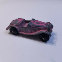 Vintage 1960&#39;s Tootsie Toy Die Cast Pink Convertible Old Sports Car - £13.14 GBP