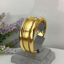24K Dubai Gold Jewelry Fashion Big Bracelet for Women FHK10465 - £42.47 GBP