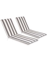 Outdoor Lounge Chair Cushion Replacement Set - Gray/White (2-Pack) - $3,664.69 MXN