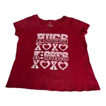 Girls 8/10 Valentine&#39;s Day Size Medium Hearts Love Hugs Kisses XOXO Be Mine READ - £5.06 GBP