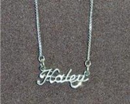 Sterling Silver Name Necklace - Name Plate - HALEY - £47.18 GBP