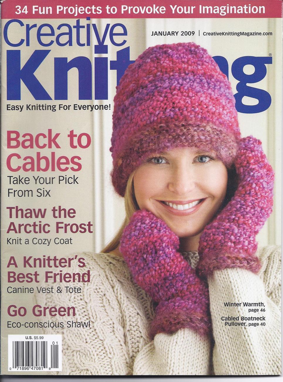 Creative Knitting Magazine January 2009 - $5.49