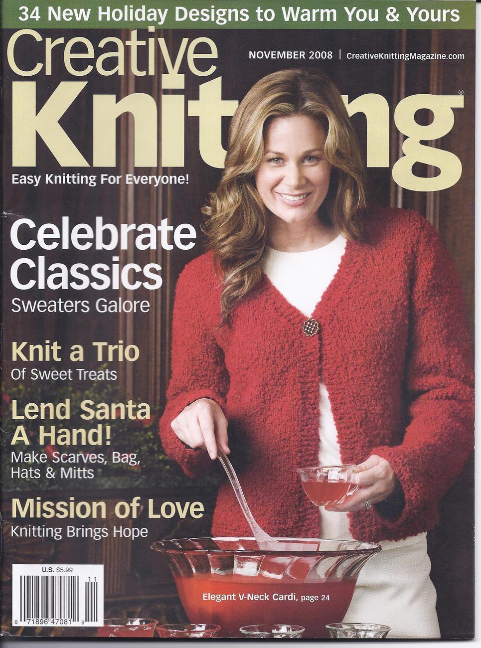 Creative Knitting Magazine November 2008 - $3.99