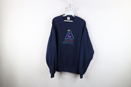 Vtg 90s Streetwear Womens Large Faded Petoskey Sailboat Sailing Sweatshi... - $34.60