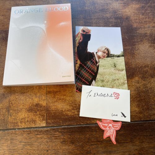 ENHYPEN ORANGE BLOOD [ENGENE VER.] Book, CD, Note Photo Card B - $4.49