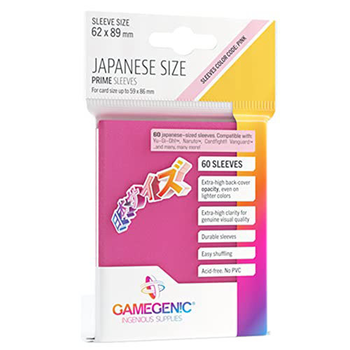 Gamegenic Prime Japanese Sized Sleeves - Pink - $17.88