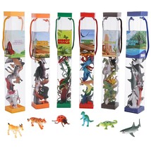Animal Figures, 74 Pcs Realistic Mini Dinosaur Insect Sea Farm Reptile Wild Jung - £33.40 GBP