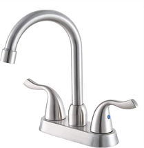 Bathroom Sink Faucet, 2 Handle 4 Inch Centerset RV Bathroom Faucet, Small Brushe - £22.47 GBP