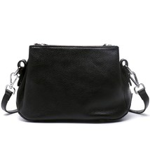 New Elegant First Layer hide Leather Women Crossbody Bag Light Green Muti Pocket - £98.69 GBP
