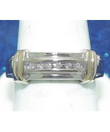 Mens 1/20 ct Diamond Band Ring REAL Solid 14 k White Gold 6.7 g Size 10 - $1,109.45 CAD