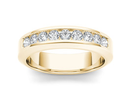 Authenticity Guarantee 
14K Yellow Gold 1.00 Ct Diamond Men&#39;s Wedding Ba... - £1,458.13 GBP