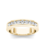 Authenticity Guarantee 
14K Yellow Gold 1.00 Ct Diamond Men&#39;s Wedding Ba... - $1,839.99