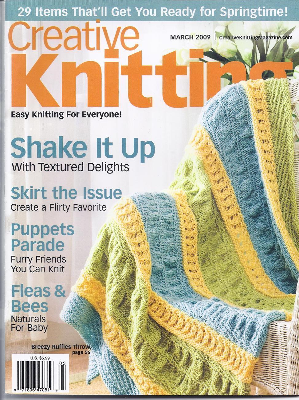 Creative Knitting Magazine March 2009~Like New - $5.99
