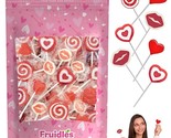 Valentine&#39;s Lollipop Party Mix, Hearts, Lips N&#39; Swirls Mixed Fruit Flavor - $17.80