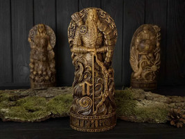 9&quot; Stribog - Statue Slavic Wind God Wooden Carved Figure Wood Handmade Mythology - £122.98 GBP