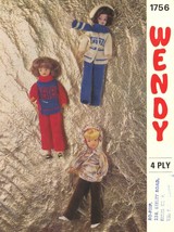 Vintage knitting pattern for fashion dolls Sindy Barbie Wendy 1756. PDF - $2.15