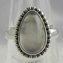 925 Solid Sterling Silver Natural Rose Quartz Handmade Fine Ring For Women Gift - £38.65 GBP