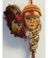 Show Stoppers wall mask feathers retired Florence Maranuk - $41.99