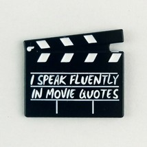Enamel Pin I Speak Fluently in Movie Quotes Clapperboard Fashion Jewelry