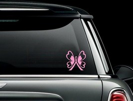 Breast Cancer Butterfly Ribbon Cut Vinyl Car Truck Window Laptop Decal  Sticker - £5.28 GBP+