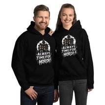 It&#39;s Always Time For Horror Spooky Halloween Unisex Hoodie, Funny Saying Quote F - £29.08 GBP+