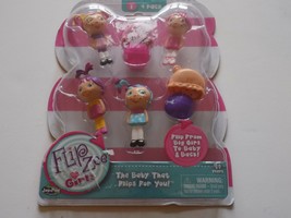Series 1 Flip Zee Girls Mini Doll Figures PVC Big Girl to Baby 4 Pack New - £9.43 GBP