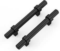 goldenwarm 6 Pack Black 5 Inch Cabinet Handles Stainless Steel Zinc Alloy - $321.41 MXN