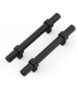 goldenwarm 6 Pack Black 5 Inch Cabinet Handles Stainless Steel Zinc Alloy - $321.41 MXN