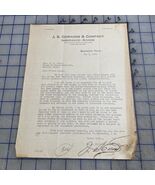 Antique Letter J. S. Edward’s &amp; Company Insurance 1929 Signed Beaumont T... - $40.79
