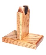 Oak Wooden Gun Rack Revolver Handgun Pistol Stand Table Top Display - Pl... - $372.30 MXN