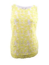 allbrand365 designer Womens Lace Front Tank Top,Bright White,1X - $34.65