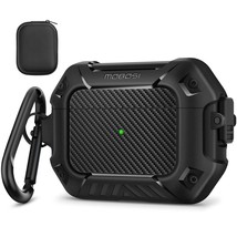 Compatible With Airpods Pro Case, Secure Lock Clip Full Body Shockproof Hard She - £15.01 GBP