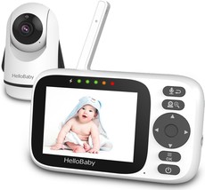 HelloBaby Video Baby Monitor with Camera and Audio, 355° Rotation Baby Camera  - £289.36 GBP