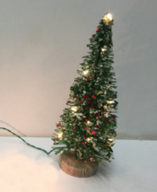 Miniture 12 volt electric lighted Christmas Holiday Tree in Miniature Do... - $38.99