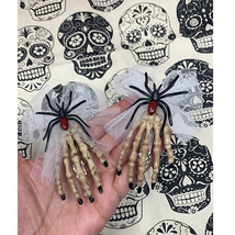 Pair of creepy hand hair clips Day of the Dead Dia de Los Muertos - £19.78 GBP